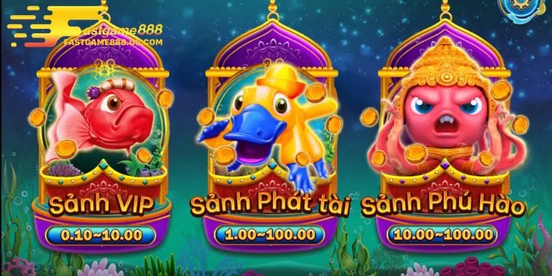 3 phòng chơi Bắn Cá Phát Tài cụ thể