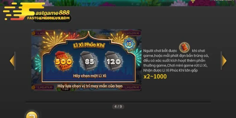 Tặng lì xì phúc khí trong ván săn cá